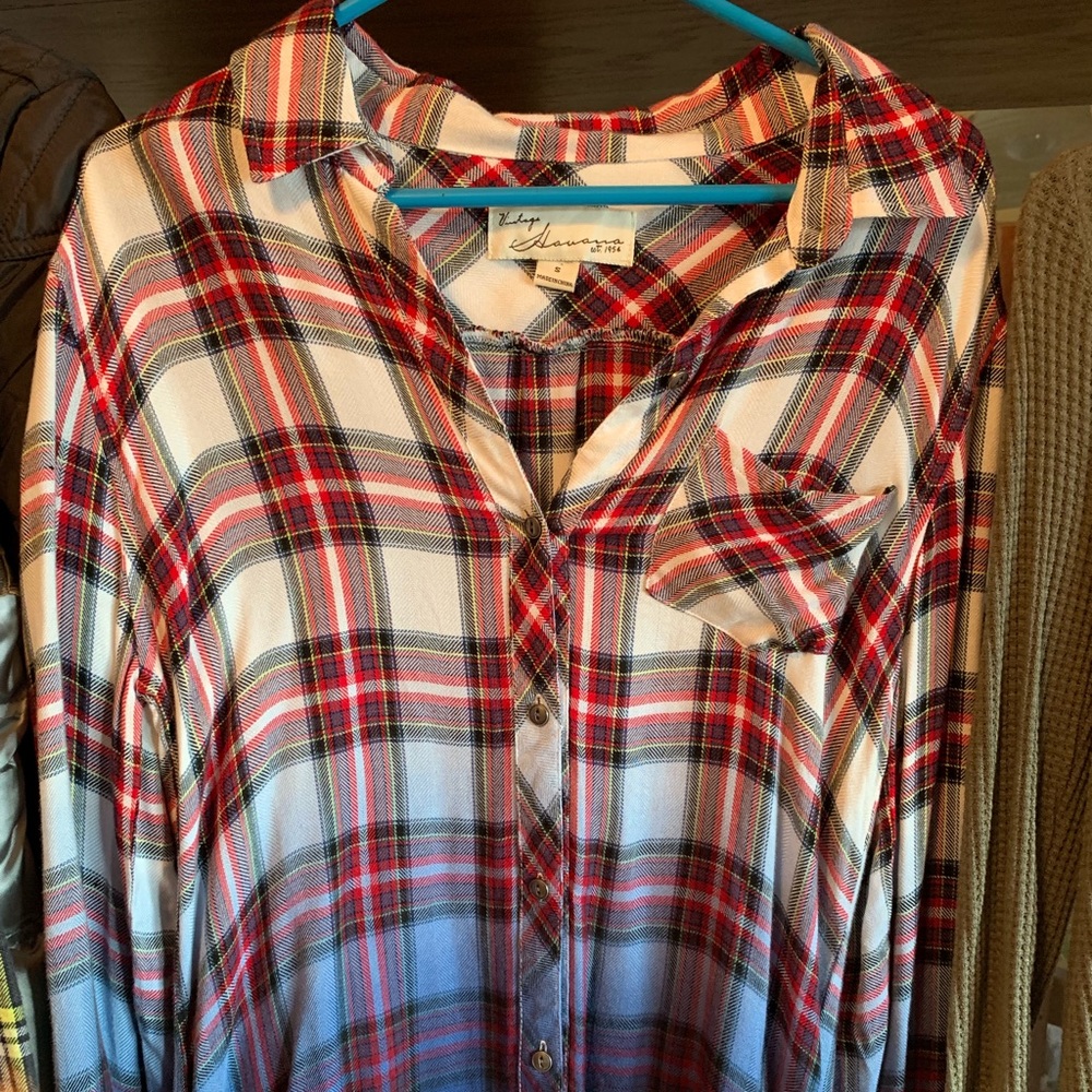 Plaid button up shirt